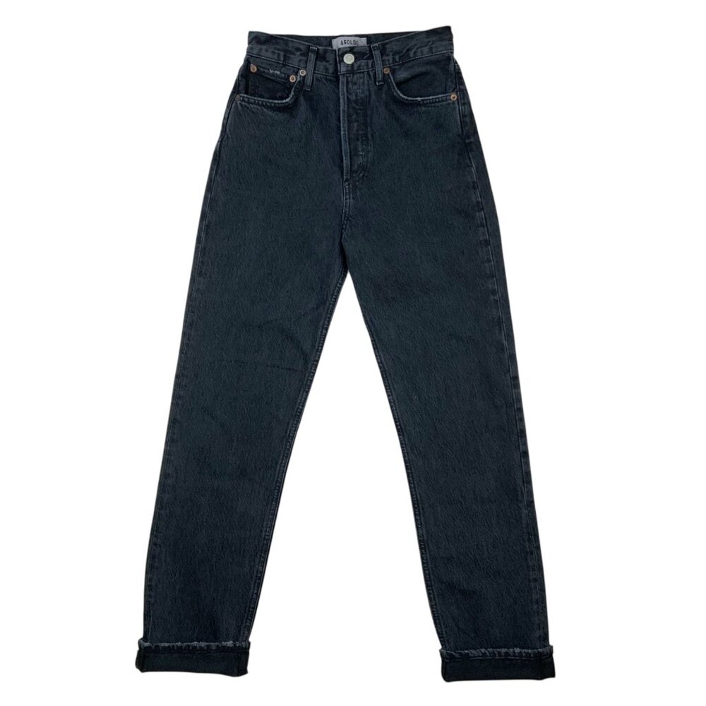 Agolde 90’s pinch waist jeans in Washed Black